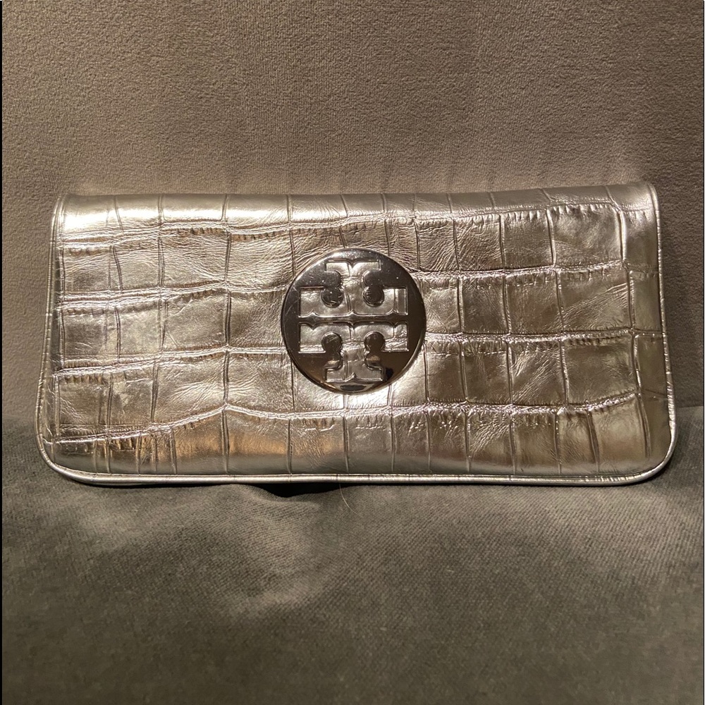 Tory Burch Silver Clutch